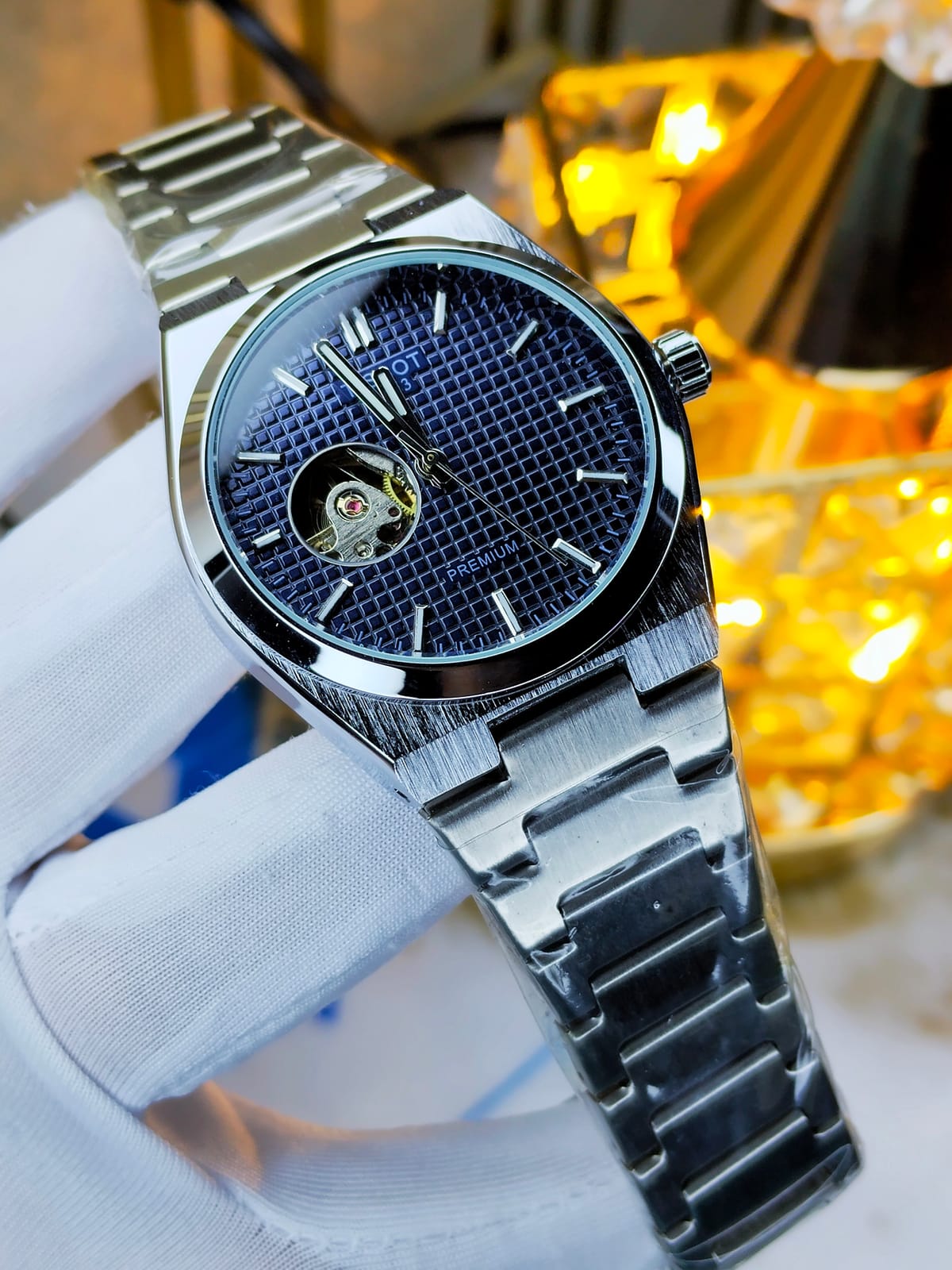 Tissot open heart (silver blue)