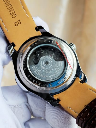 Tissot Automatic open heart (silver white brown)_img_4