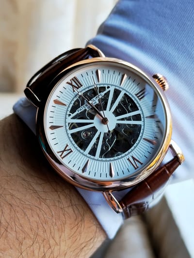 Patek Philip skeleton (Rose gold white brown)_img_2