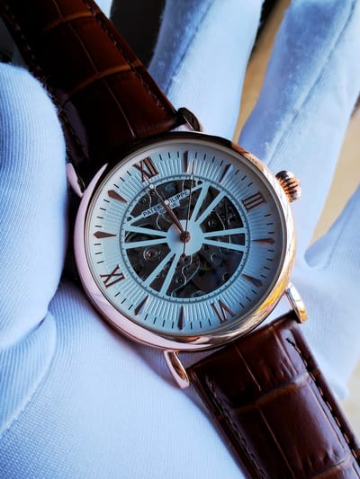 Patek Philip skeleton (Rose gold white brown)_img_1