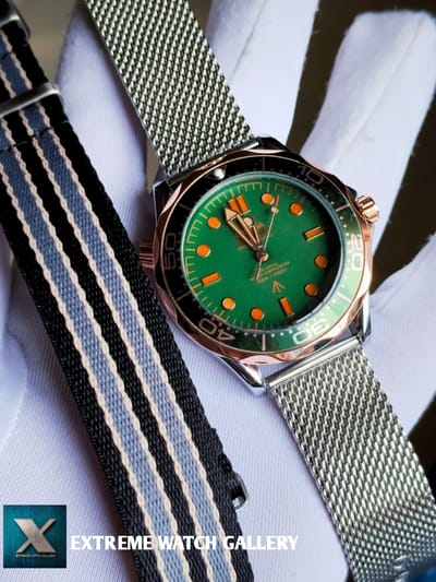 Omega 007 Automatic (silver Rose gold green)_img_1