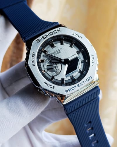 Casio G-Shock GM2100 (silver dial silver body blue strap)_img_1