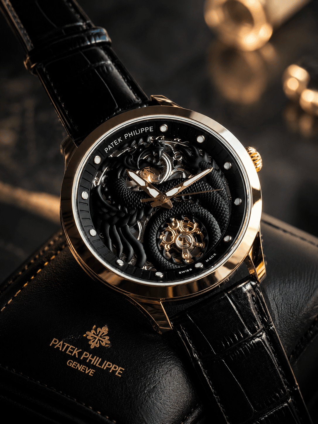 Patek Philip Dragon (Rose gold black)
