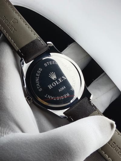 Rolex (golden case, black vesel, white dial, black belt)_img_1
