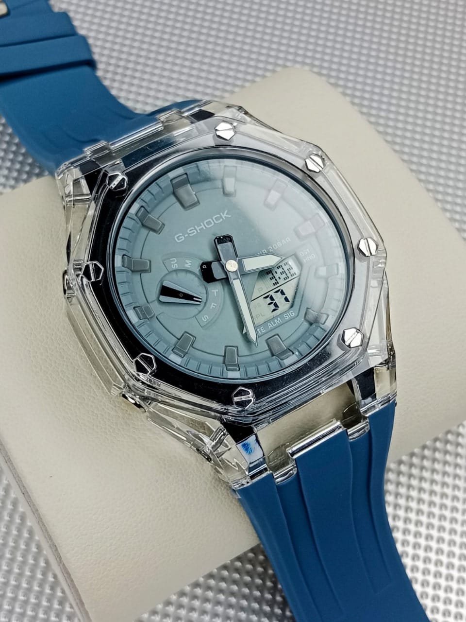 GA2100 transparent light blue Gshock AAA