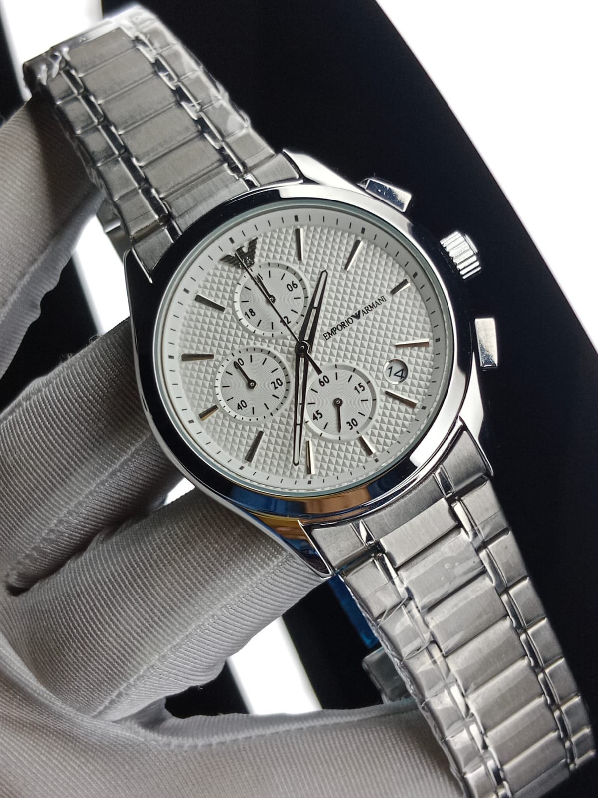 Armani silver white