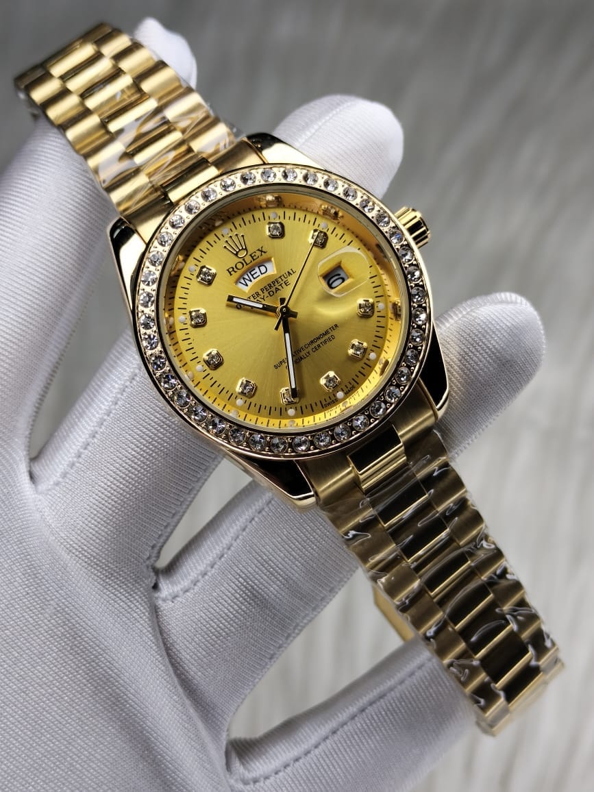 Rolex stone full golden