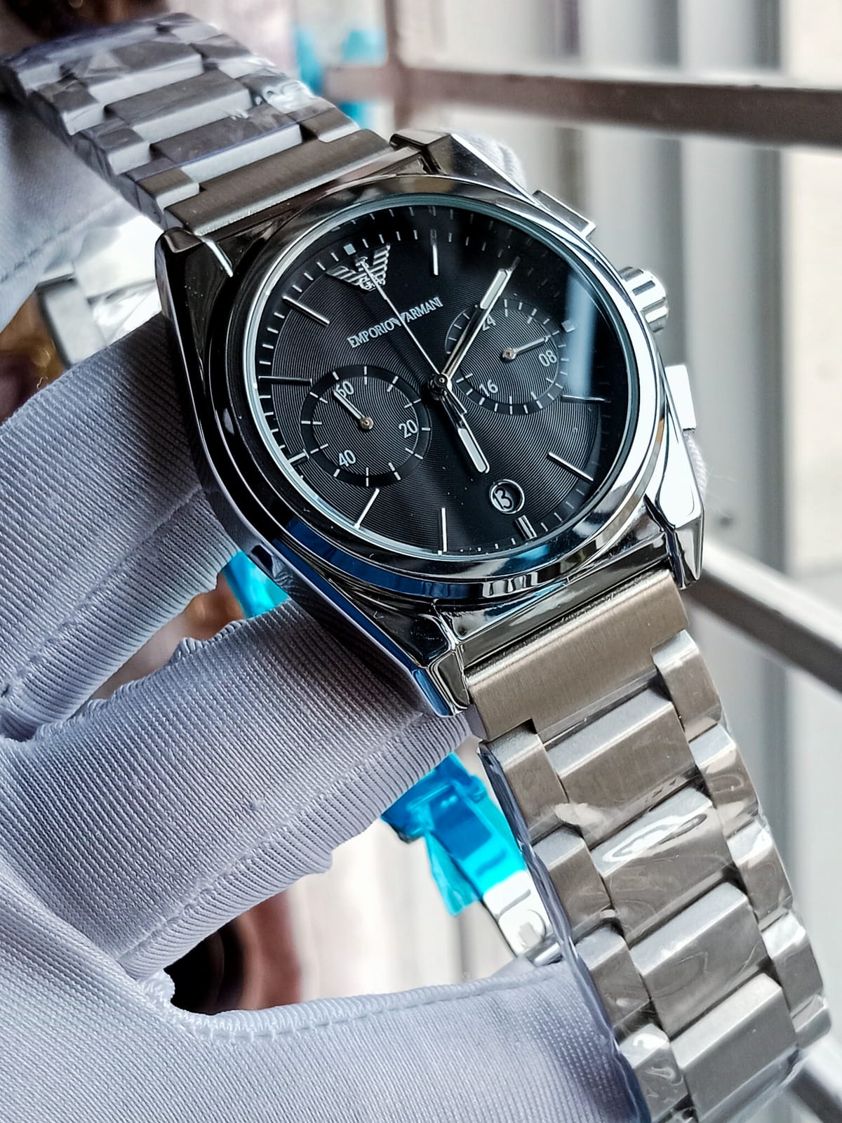 Armani silver black