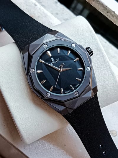 Hublot automatic Orlanski full black silicone strap_img_0