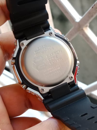 Gshock Gm 2100 silver grey with black belt_img_1