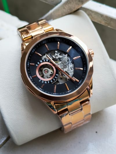 Armani Exchange (Rose gold black) with brand box_img_0