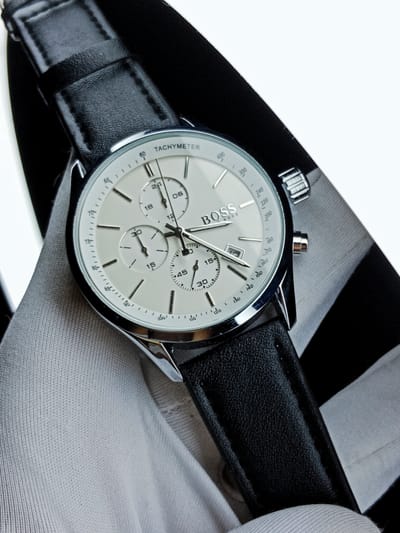 Boss (white dial silver case black belt)_img_0