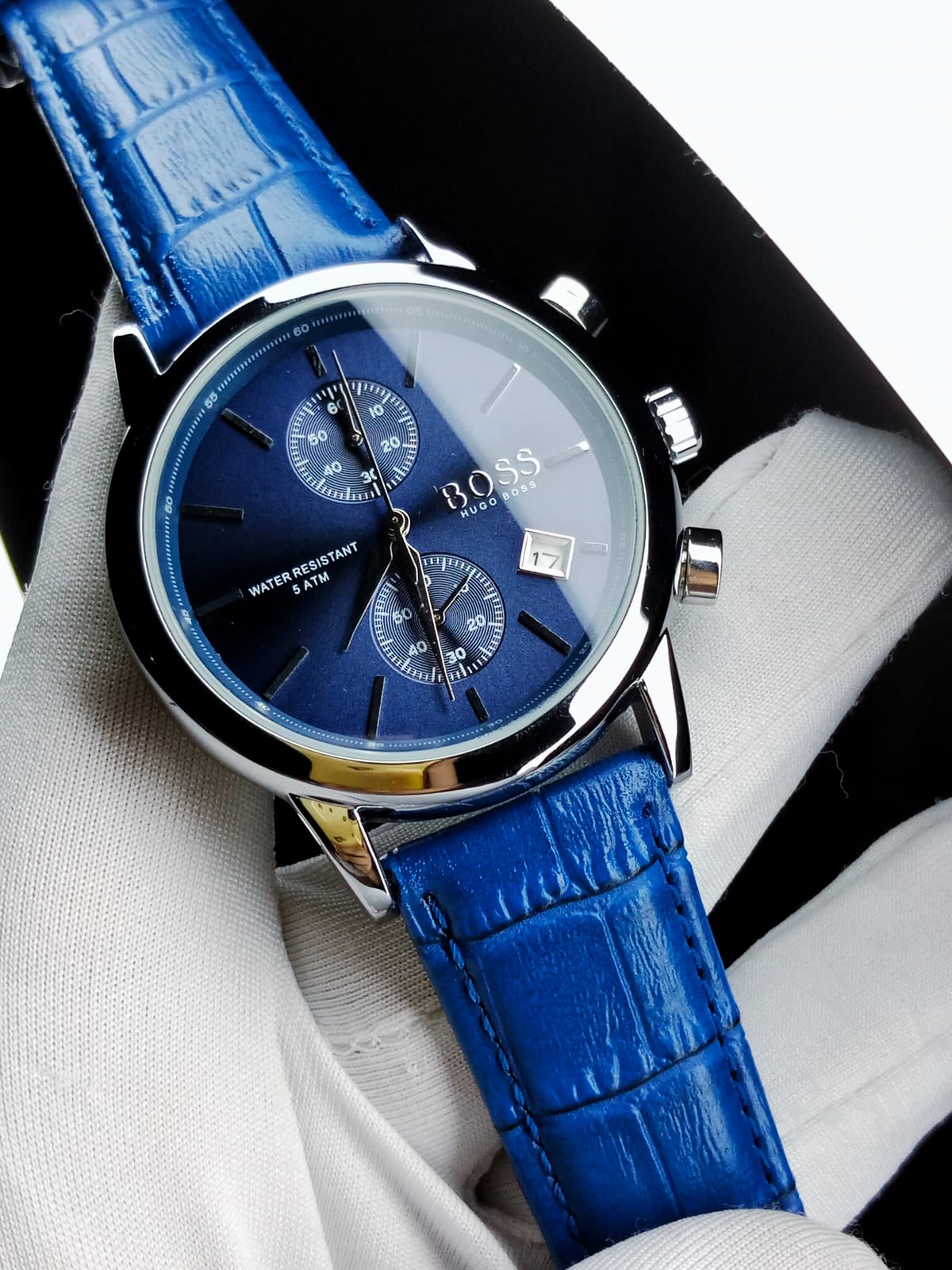 Boss (blue dial, silver case, blue belt)