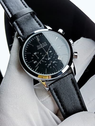 Boss (black dial, silver case, black belt)_img_0