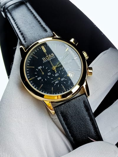 Boss (black dial, golden case, black belt)_img_0